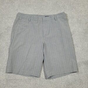 Linksoul Shorts Mens 36 Gray Flat Front Performance Casual Chino Cotton Golf